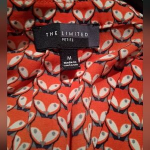 The Limited Orange Fox Print Blouse